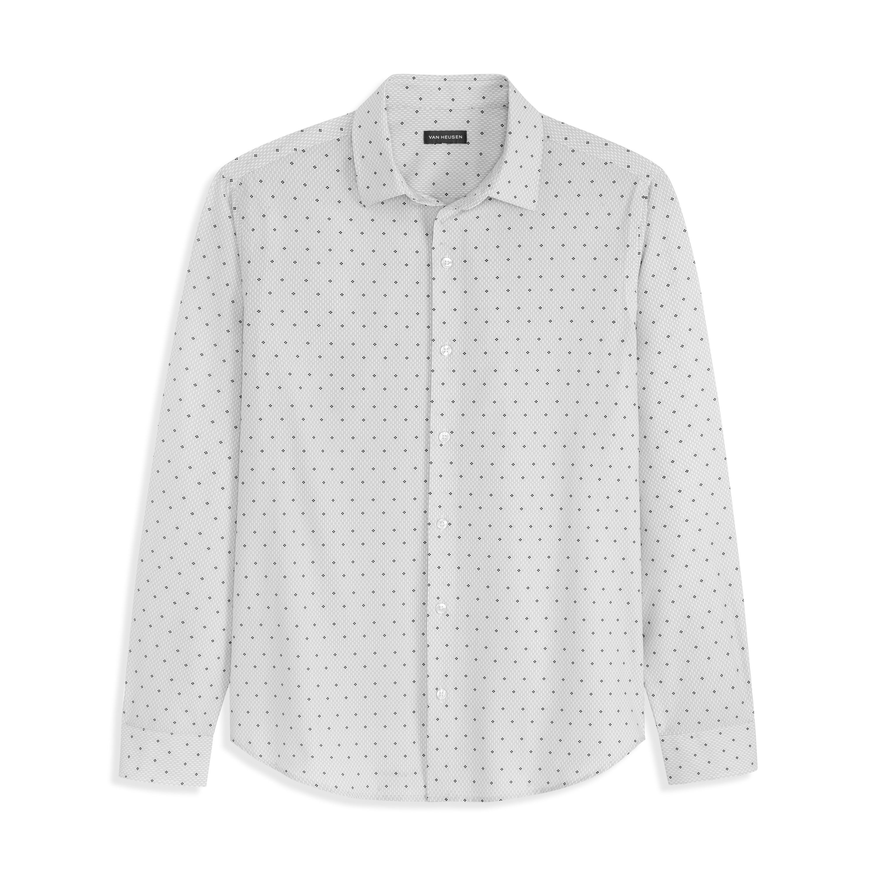 Performance All Way Stretch Diamond Dot Print Shirt - Slim Fit