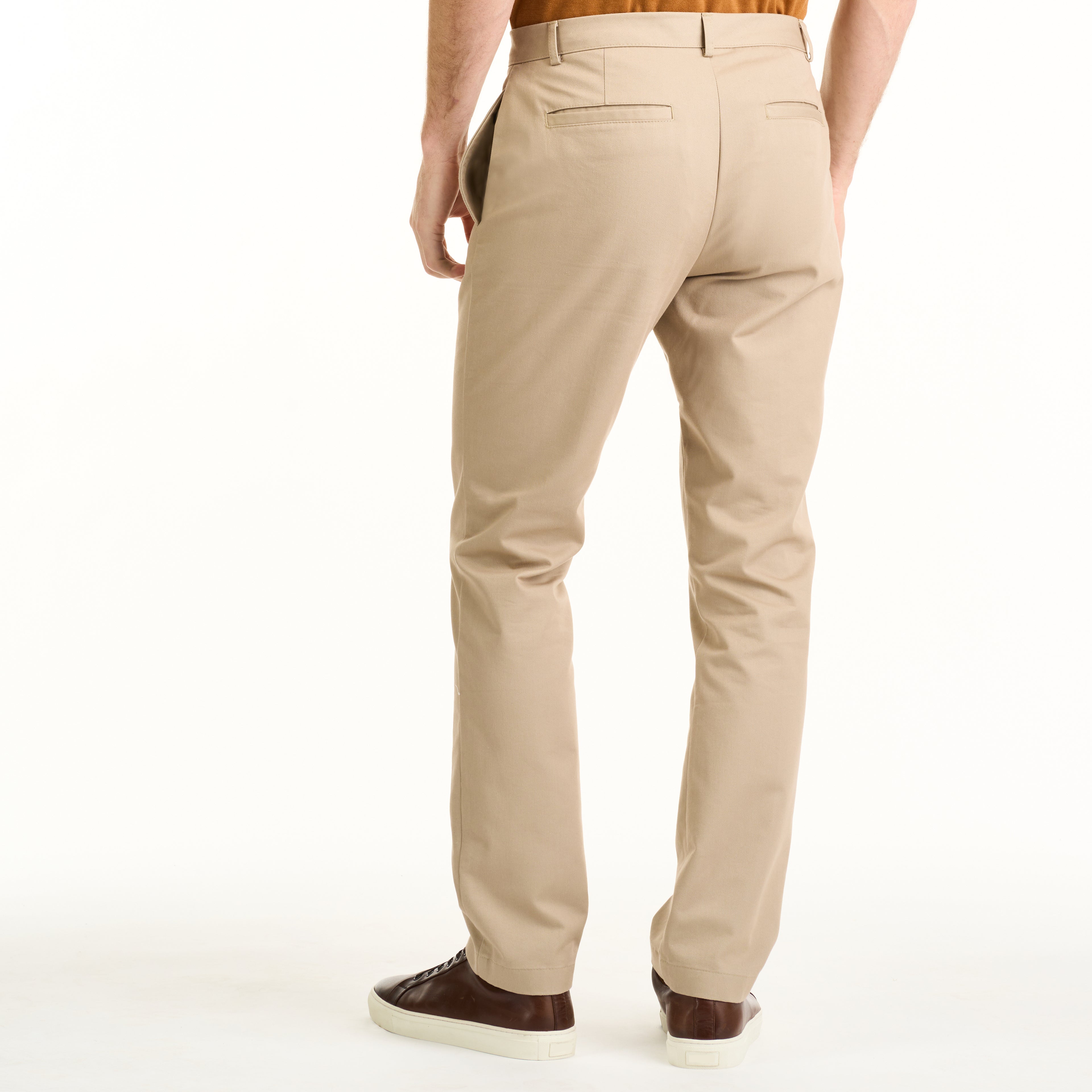 Essential Wrinkle Free Flat Front Straight Leg Pant - Crockery – Van Heusen